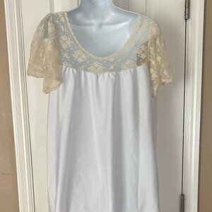 Corhan Long Nightgown with Lace Size Medium